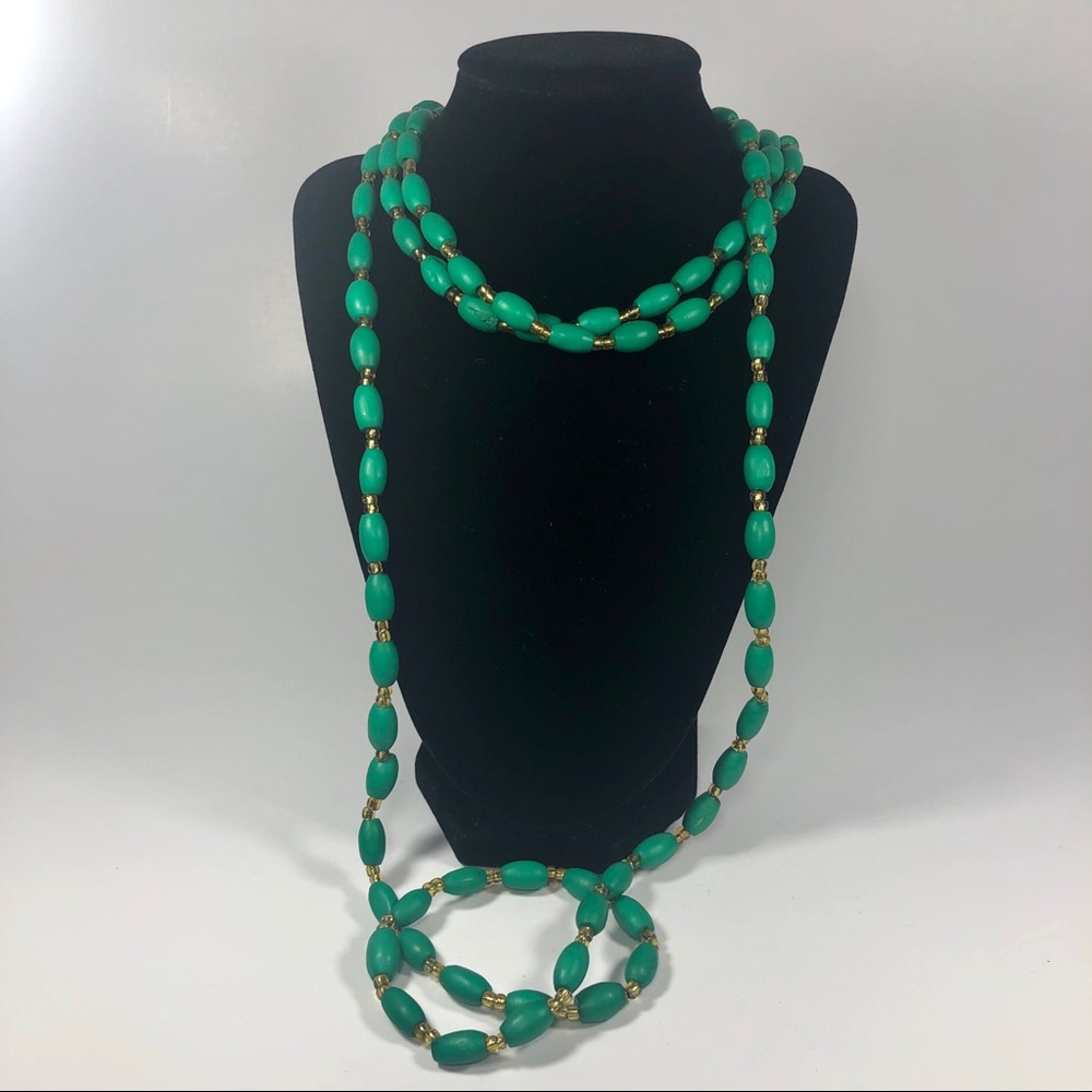 Vintage green necklace - Picture 2 of 5